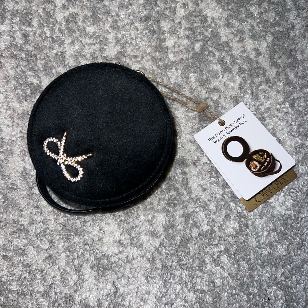Joan & David Black Velvet Jewelry Box